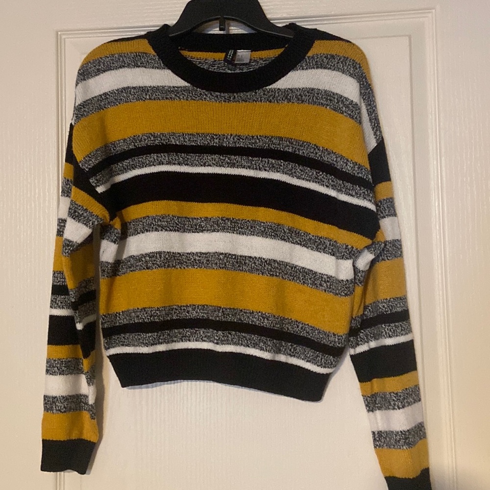 H&M Striped Yellow and Black Sweater